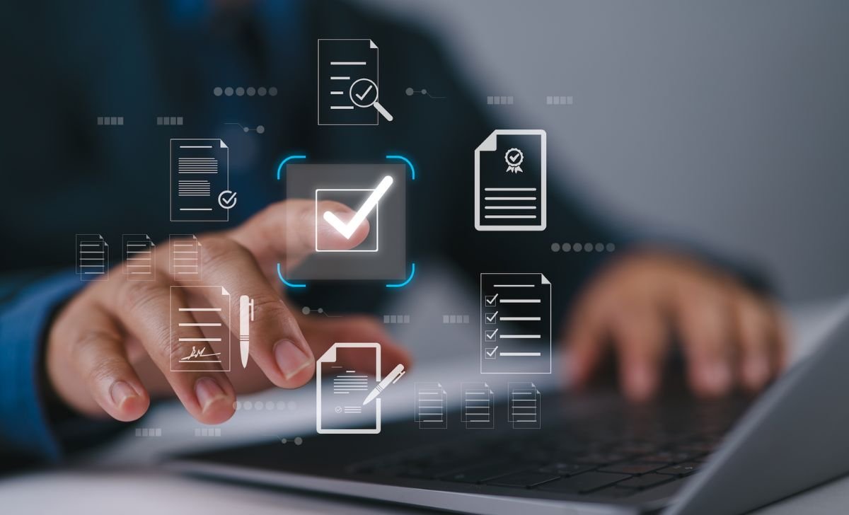 Project management software dashboard showing task tracking, team collaboration, and project workflow management